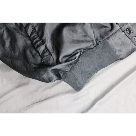 Bugs Bunny Happy Birthday 1990 Black Bomber Satin Jacket S XXL Vintage 2 Glasses - Picture 14 of 16